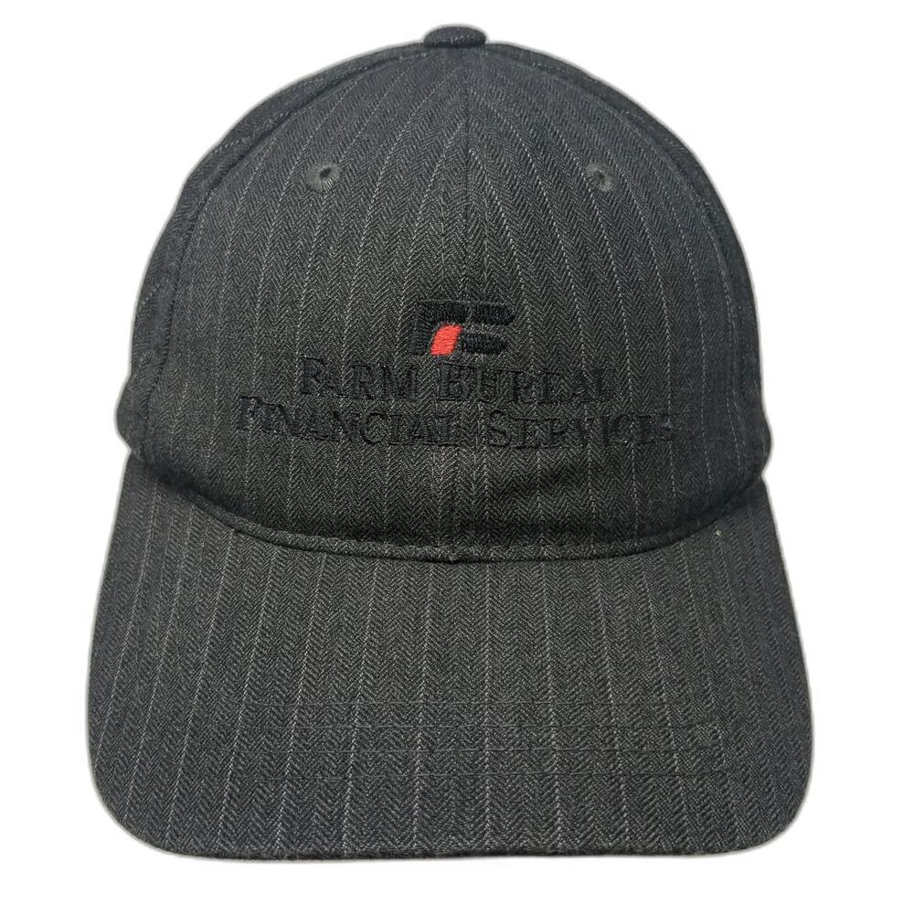 District Baseball Cap Gray One Size Farm Bureau Financial Services Pinstripe Hat